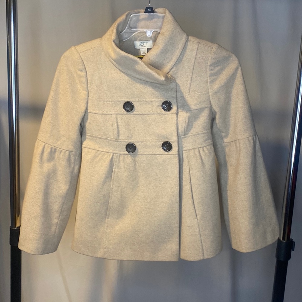 Ann Taylor Loft Beige Pea Coat